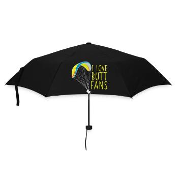 I Love Buttfans - Regenschirm (klein) - Schwarz - Vorne