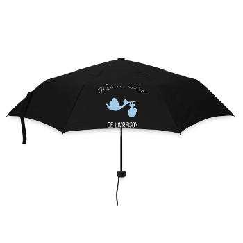 bébé en cours de livraison garçon - Parapluie standard - noir - Devant