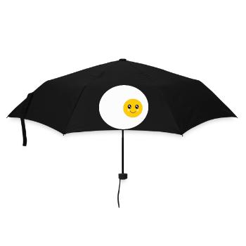 Kawaii Fried Egg Egg Eggs Costume Kawaii Sticker - Umbrella (small) - black - Front