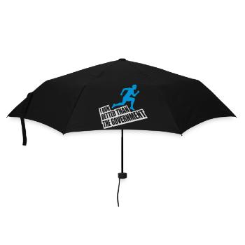run better than government - Umbrella (small) - black - Front