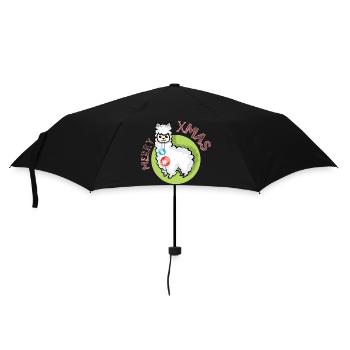 merry christmas alpaca symbol nature animals xmas - Umbrella (small) - black - Front