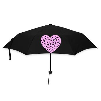 Heart Symbol Love Sweet Hearts Pink Drawing 11 - Umbrella (small) - black - Front