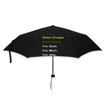 Solar Enegie für alle. Autarker Solarstrom Speiche - Regenschirm (klein) - Schwarz - Vorne