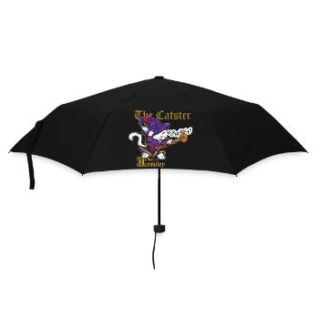 niedliche Katze Zauberer Zauberer Zauber Fantasie - Regenschirm (klein) - Schwarz - Vorne