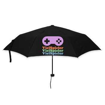 Viel-Spieler - Regenschirm (klein) - Schwarz - Vorne