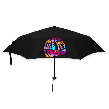 Rave like its 1990 - Regenschirm (klein) - Schwarz - Vorne