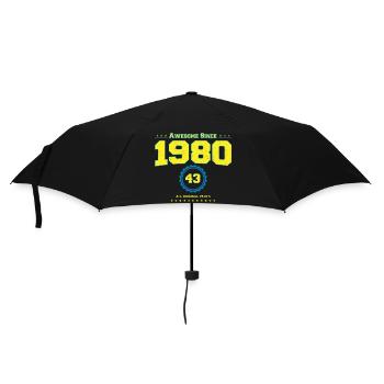 Awesome 1980 Shirt für Männer Frauen 43 Jahre alt 43. - Regenschirm (klein) - Schwarz - Vorne