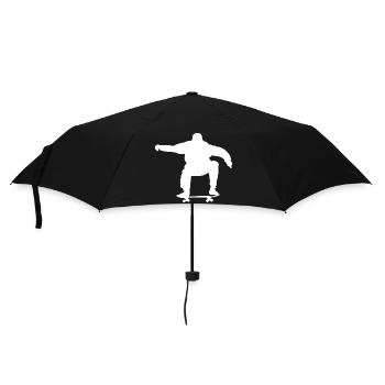 Skater Skateboarding Skating Skate Silhouette - Regenschirm (klein) - Schwarz - Vorne