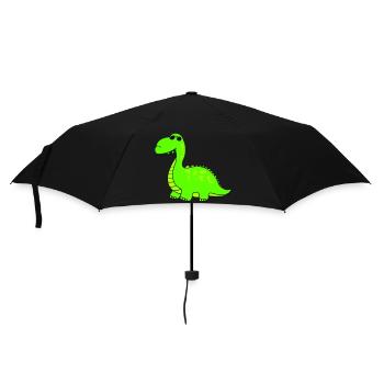 cool dino - Regenschirm (klein) - Schwarz - Vorne