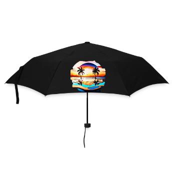 Summer Vibes #3 - Regenschirm (klein) - Schwarz - Vorne