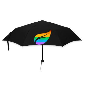 Gay Pride Parade LGBTQ+ Rainbow Flag Body Positive - Regenschirm (klein) - Schwarz - Vorne