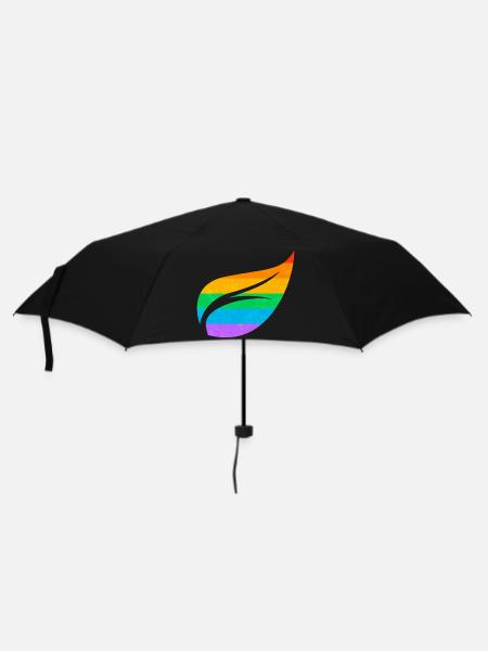 Gay Pride Parade LGBTQ+ Rainbow Flag Body Positive - Regenschirm (klein) - Schwarz