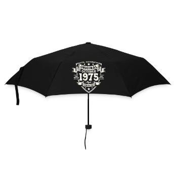 48th Birthday Husband Original October Vintage 1975 - Umbrella (small) - black - Front