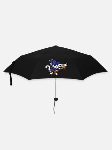 Zaubererkatze in Verzauberung - Regenschirm (klein) - Schwarz
