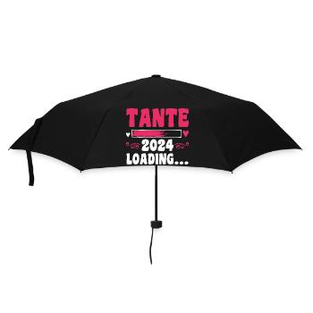 Werdende Tante 2024 - Regenschirm (klein) - Schwarz - Vorne