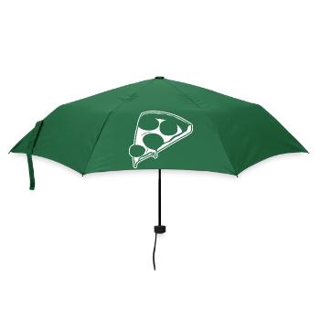 Pizza Drawing - Umbrella (small) - bottlegreen - Front