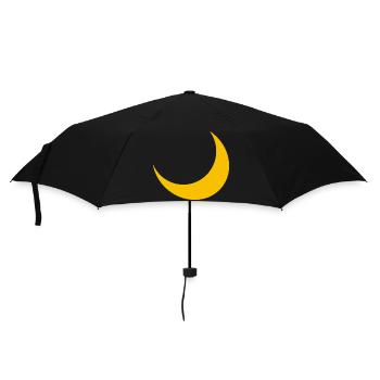 Moon Crescent Moon Night Sky - Umbrella (small) - black - Front