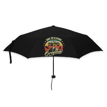 1970 Anniversaire vintage 1970 rétro né en 1970 - Parapluie standard - noir - Devant
