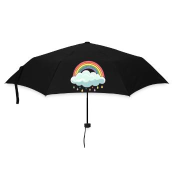 Nuage avec arc-en-ciel - Parapluie standard - noir - Devant