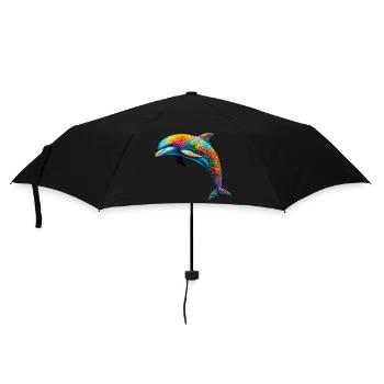 Delfin - Regenschirm (klein) - Schwarz - Vorne