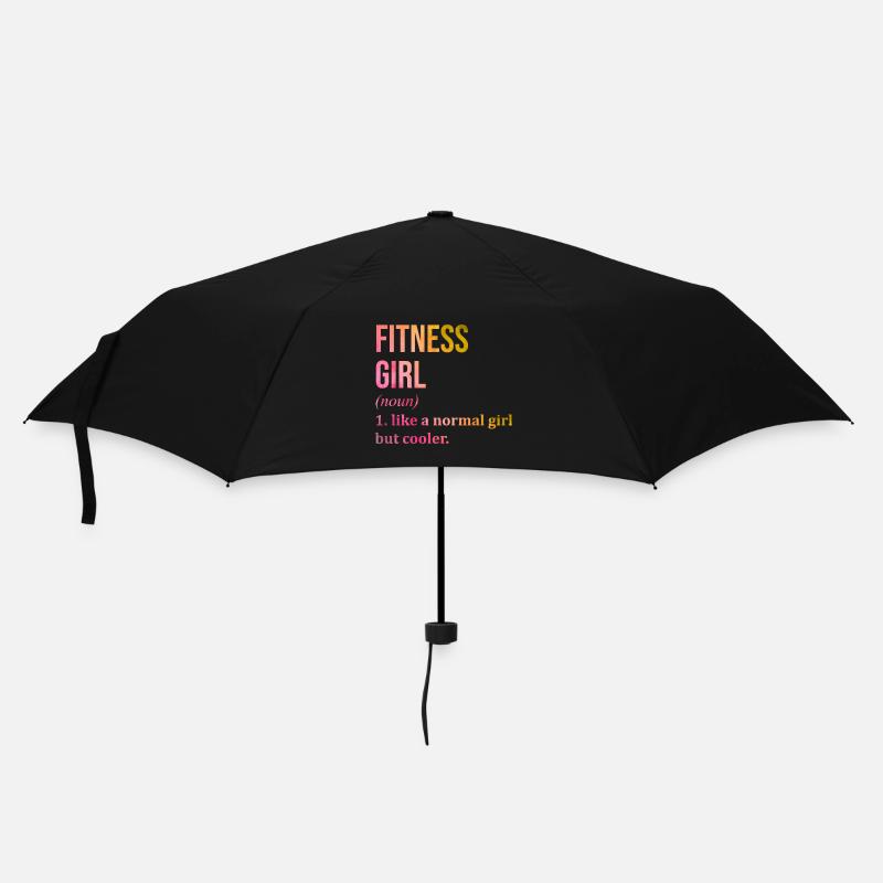 Fitness - Regenschirm (klein) - Schwarz