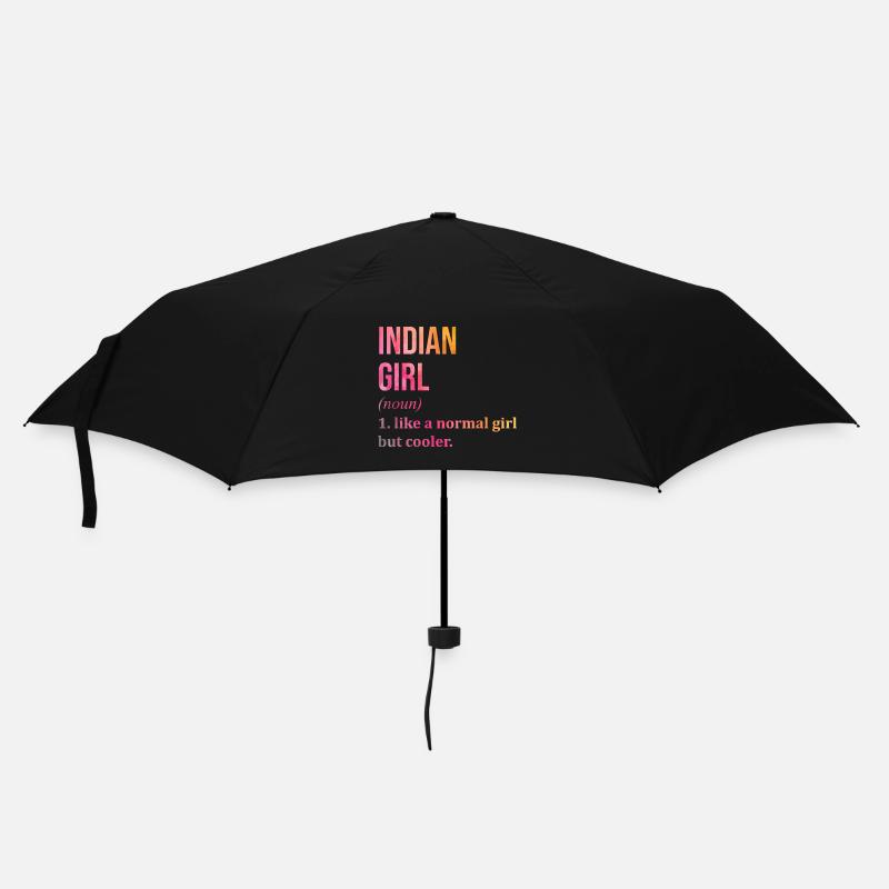 Indien - Regenschirm (klein) - Schwarz