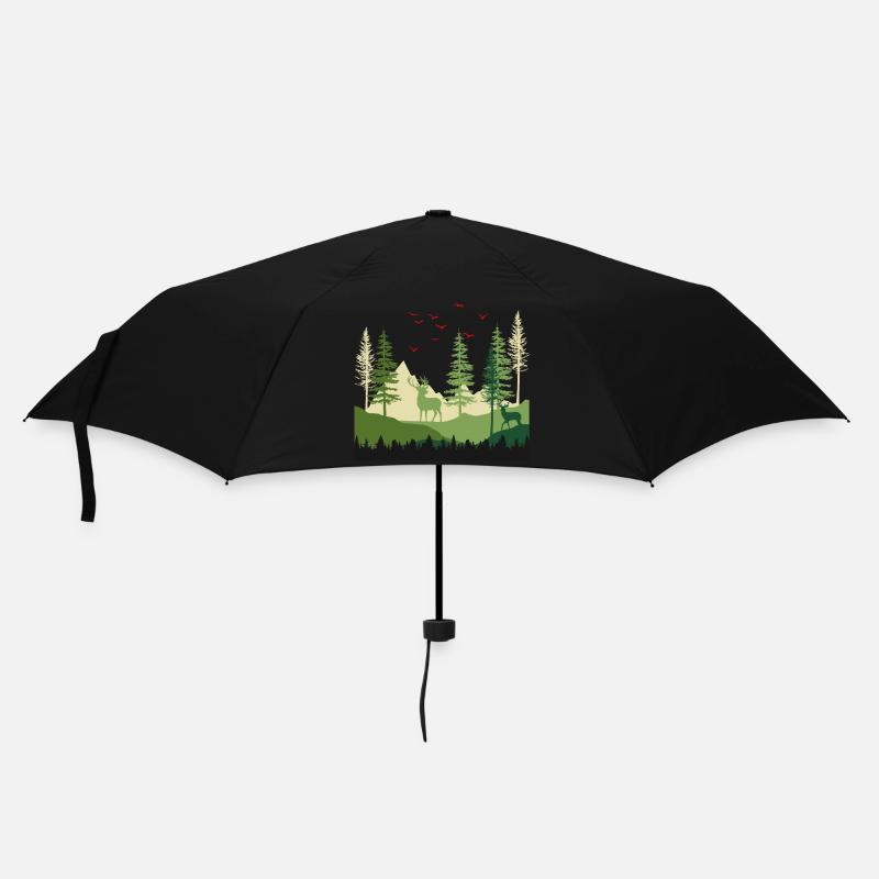 Escapade Sérénité en forêt - Parapluie standard - noir