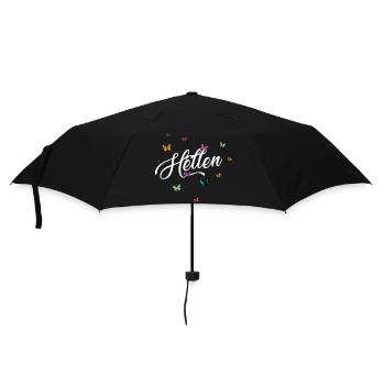 HELLEN - Nom de fille avec des papillons colorés - Parapluie standard - noir - Devant