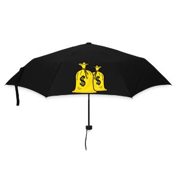 Money bags - Umbrella (small) - black - Front