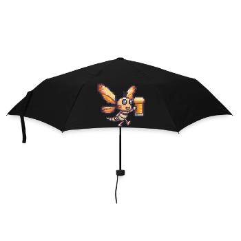 Libellule bière pixel - Parapluie standard - noir - Devant