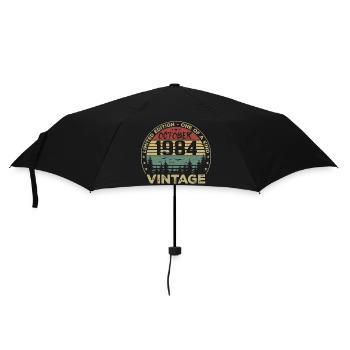 Vintage Anniversary Made in October 1984 - Umbrella (small) - black - Front