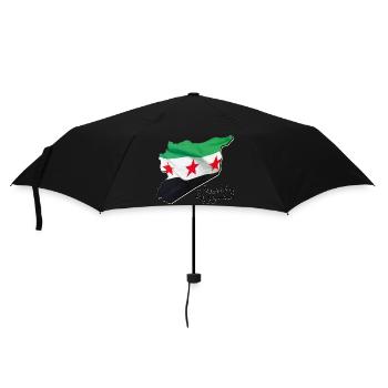Drapeau de la Syrie sur la carte de la Syrie SY - Parapluie standard - noir - Devant