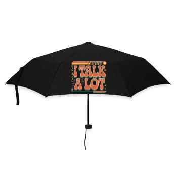 I Talk A Lot 10 - Regenschirm (klein) - Schwarz - Vorne