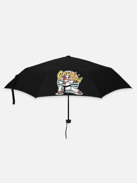 Kuh Karate Dojo Retro - Regenschirm (klein) - Schwarz