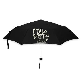 Oslo Street Food - Regenschirm (klein) - Schwarz - Vorne