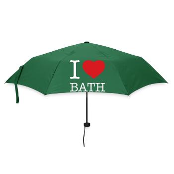 I LOVE BATH - Umbrella (small) - bottlegreen - Front
