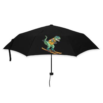 Tyrannosaurus Skier Sports d’hiver - Parapluie standard - noir - Devant
