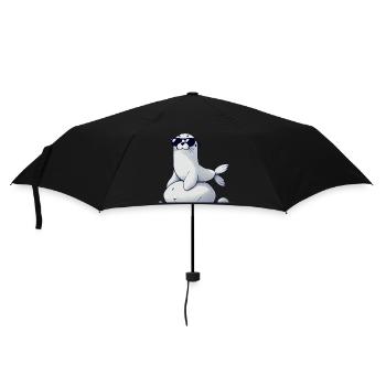 seehund sonnenbrille - Regenschirm (klein) - Schwarz - Vorne