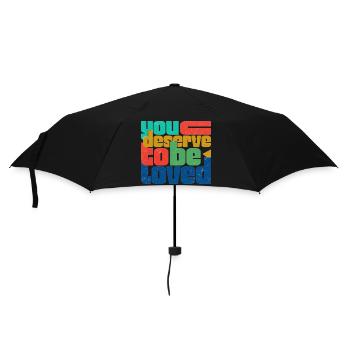 You Deserve To Be Loved - Umbrella (small) - black - Front