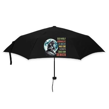 Wolves THE WOLF DOESN'T CARE WHAT SHEEP THINK - Umbrella (small) - black - Front