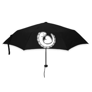 Echse mit Herz – Gecko, Liebe & Schutzsymbol - Regenschirm (klein) - Schwarz - Vorne