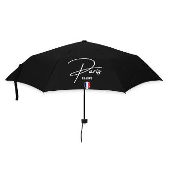 Paris, Frankreich, elegantes Design Paris - Regenschirm (klein) - Schwarz - Vorne