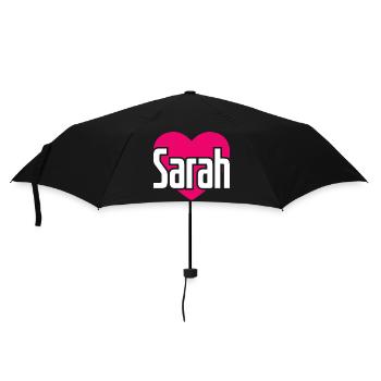 J’aime Sarah Pink Heart J’aime Sarah - Parapluie standard - noir - Devant