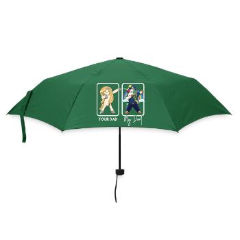 Lustiger Polizistpapa Einhorn tupft Polizist - Regenschirm (klein) - Flaschengrün - Vorne