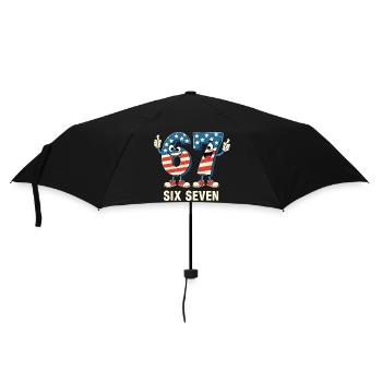 US Flag 67 Memes Six Seven - Regenschirm (klein) - Schwarz - Vorne