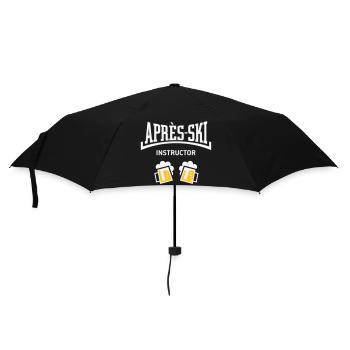 Après-Ski Instructor (Bier Apres Ski Konkav NEG2C) - Regenschirm (klein) - Schwarz - Vorne