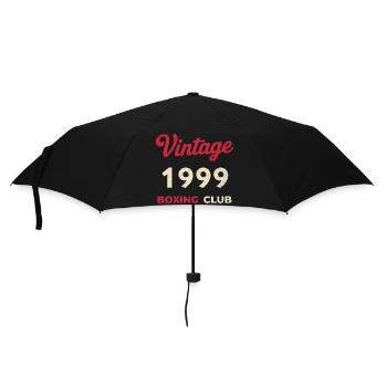 Vintage 1999 – Boxing Club Retro Geburtsjahr - Regenschirm (klein) - Schwarz - Vorne