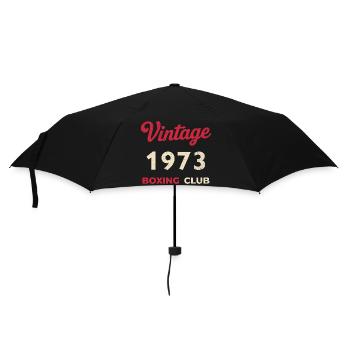 Vintage 1973 – Boxing Club Retro Geburtsjahr - Regenschirm (klein) - Schwarz - Vorne