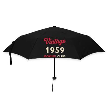 Vintage 1959 – Boxing Club Retro Geburtsjahr - Regenschirm (klein) - Schwarz - Vorne