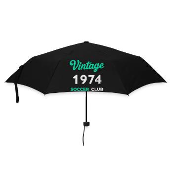 Vintage 1974 – Soccer Club Retro Birth Year - Umbrella (small) - black - Front